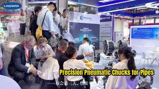 Mandril pneumático personalizado de 3 mandíbulas para processamento de tubos, CIIF Shanghai