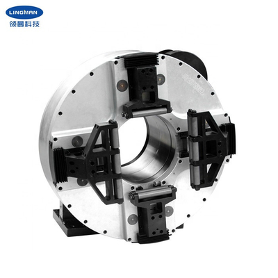 Profissional automático e pneumático 4 mandíbulas laser Chuck rotativo para cortador de tubos de metal