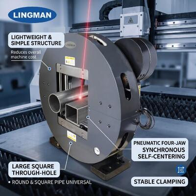 LM 245mm Diâmetro Pneumático Laser Chock oco para corte de tubos industriais de precisão